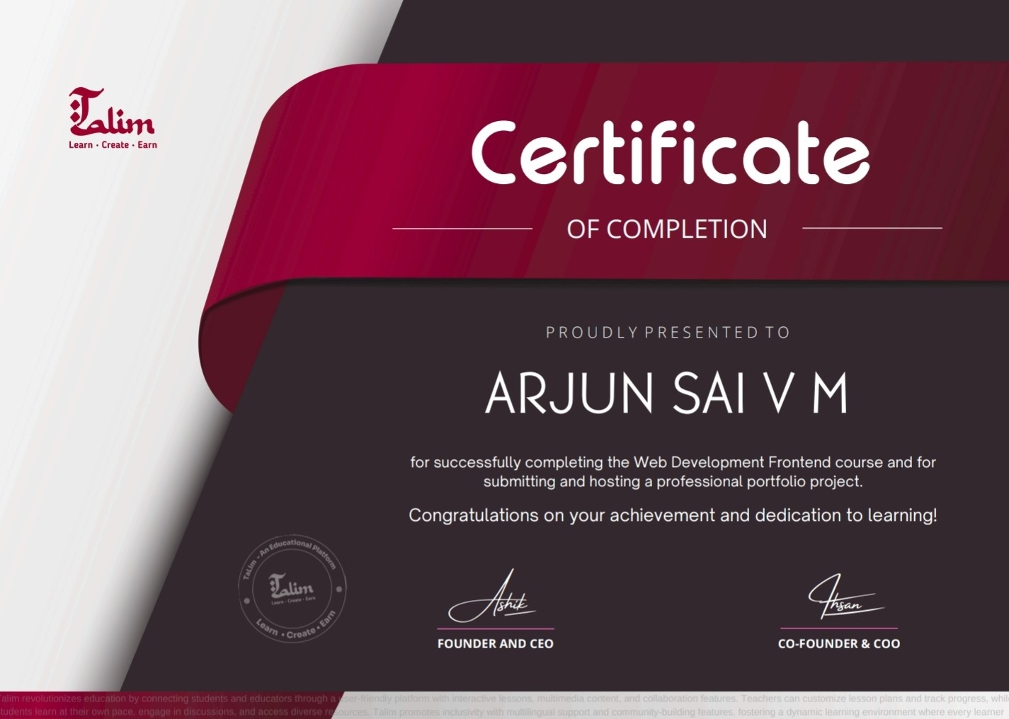 Certificate 3